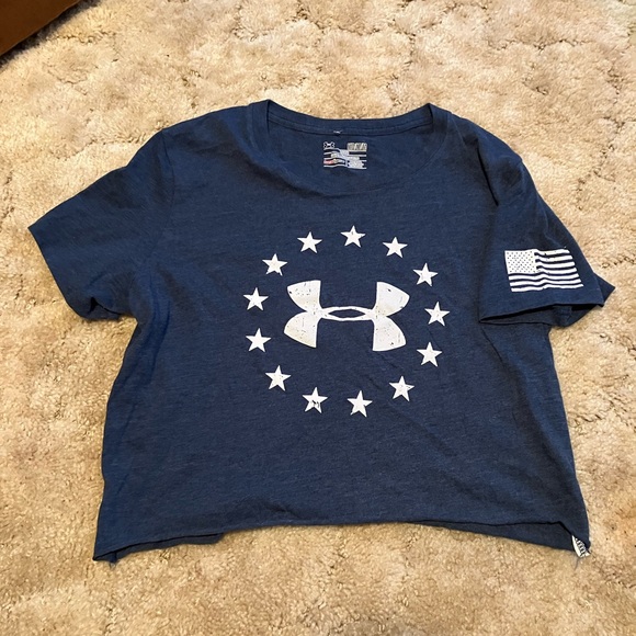 Under Armour Women’s Navy Star Graphic Tee - Picture 3 of 4